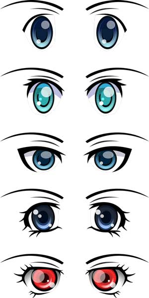 Anime Augen zeichnen vorlagen