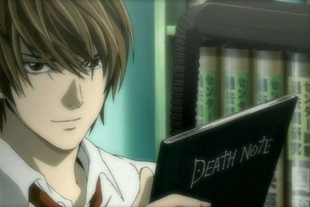 Die Kunst des Storytellings in Anime Death Note Light mit Notizbuch