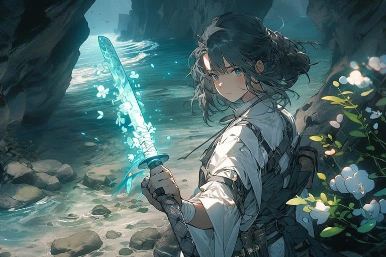 Isekai Anime Genre ANimegirl magisches Schwert