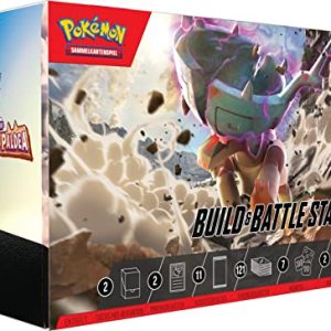 Pokémon: Build & Battle Stadion Karmesin & Purpur – Entwicklungen in Paldea (2 Decks, 11 Boosterpacks & mehr)
