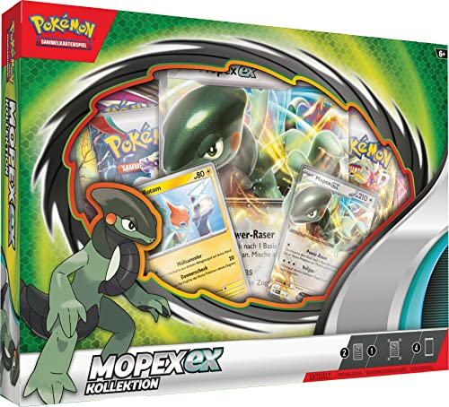 Pokémon-Sammelkartenspiel: Kollektion Mopex-ex (2 holo Promokarten, 1 überdimensionale holo Karte & 4 Boosterpacks)