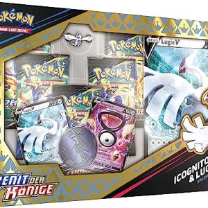 Pokémon Spezial-Kollektion Icognito-V & Lugia-V (2 geprägte holografische Promokarten, 1 überdimensionale Promokarte & 5 Boosterpacks)