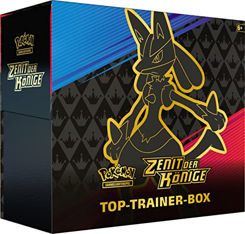 Pokémon-Sammelkartenspiel: Top-Trainer-Box Zenit der Könige (10 Boosterpacks & Premium-Zubehör)