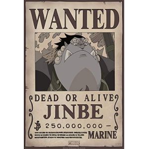 One Piece – Poster – Wanted Jinbe (52 x 38)