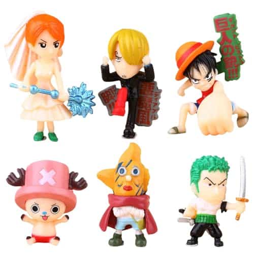 6 Pcs Anime Mini Figuren Set Cake Topper