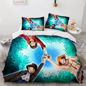 One Piece Bettwäsche 100x135cm Bettbezug + 2 Kissenbezüge 80x80cm