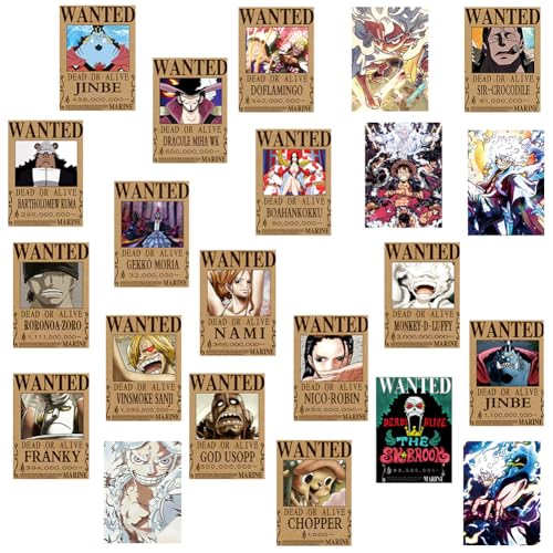 22 Stück One Piece Wanted Poster 28.5 x 21cm