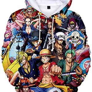 3D Printed One Piece Pullover Freizeit Anime Luffy Ace Hoodie