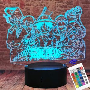 3D LED One Piece Nachtlicht 16 Farben